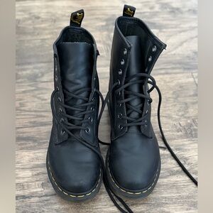 Dr. Martens Black Leather Combat Boots